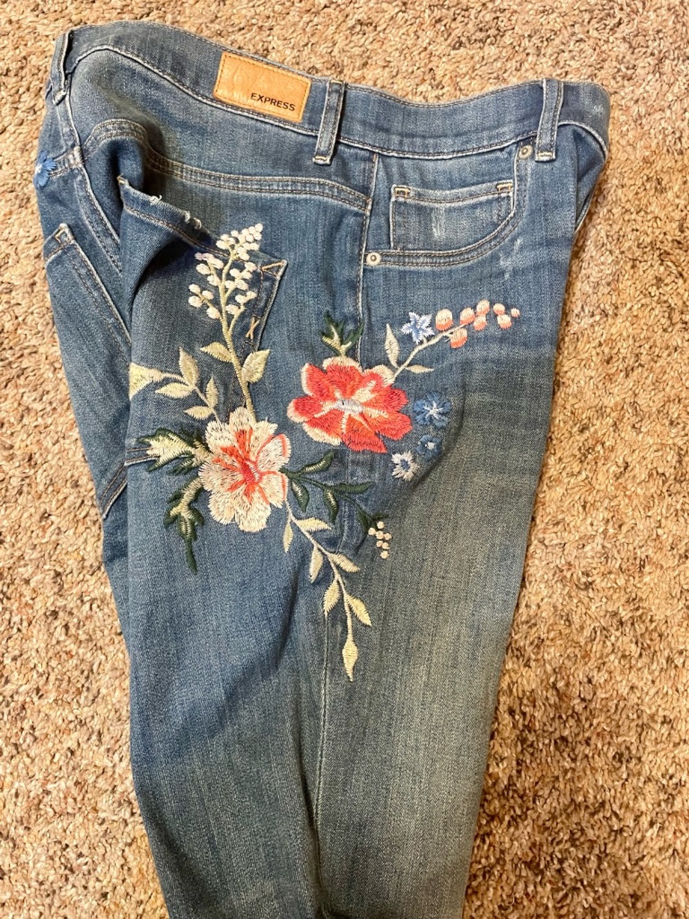 Express Floral Embroidered High Rise Skinny Ankle Legging.  Boho Festival. 6R - Picture 12 of 13